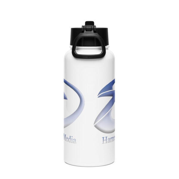 HM Logo Stainless steel water bottle with a straw lid - Image 3