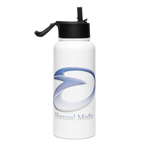 HM Logo Stainless steel water bottle with a straw lid - Image 4